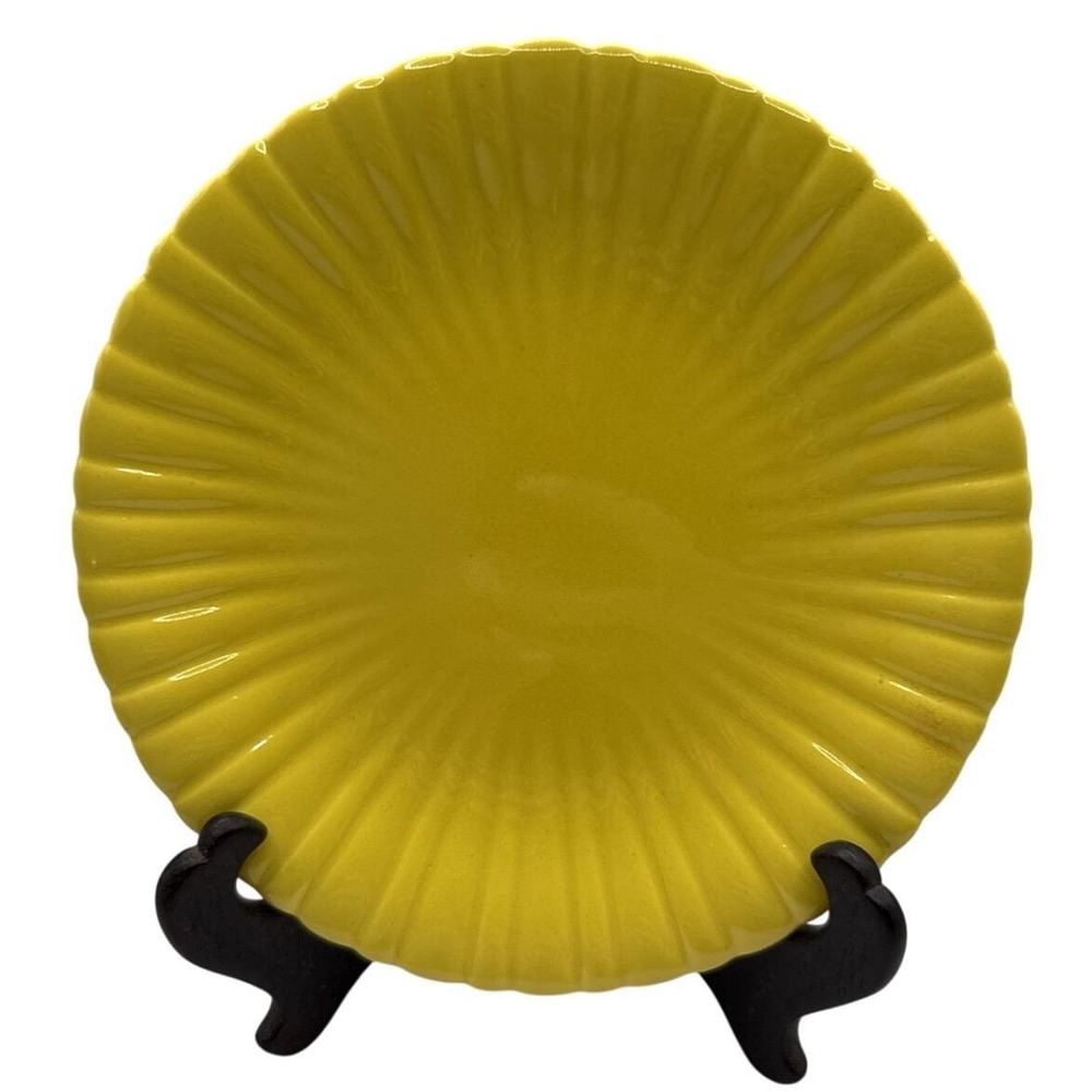 STANGL Pottery 7" Bread Plate 1388 Yellow MCM Vintage
